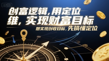创富逻辑,用定位思维实现财富目标,想实现创收目标,先搞懂定位-优优云网创