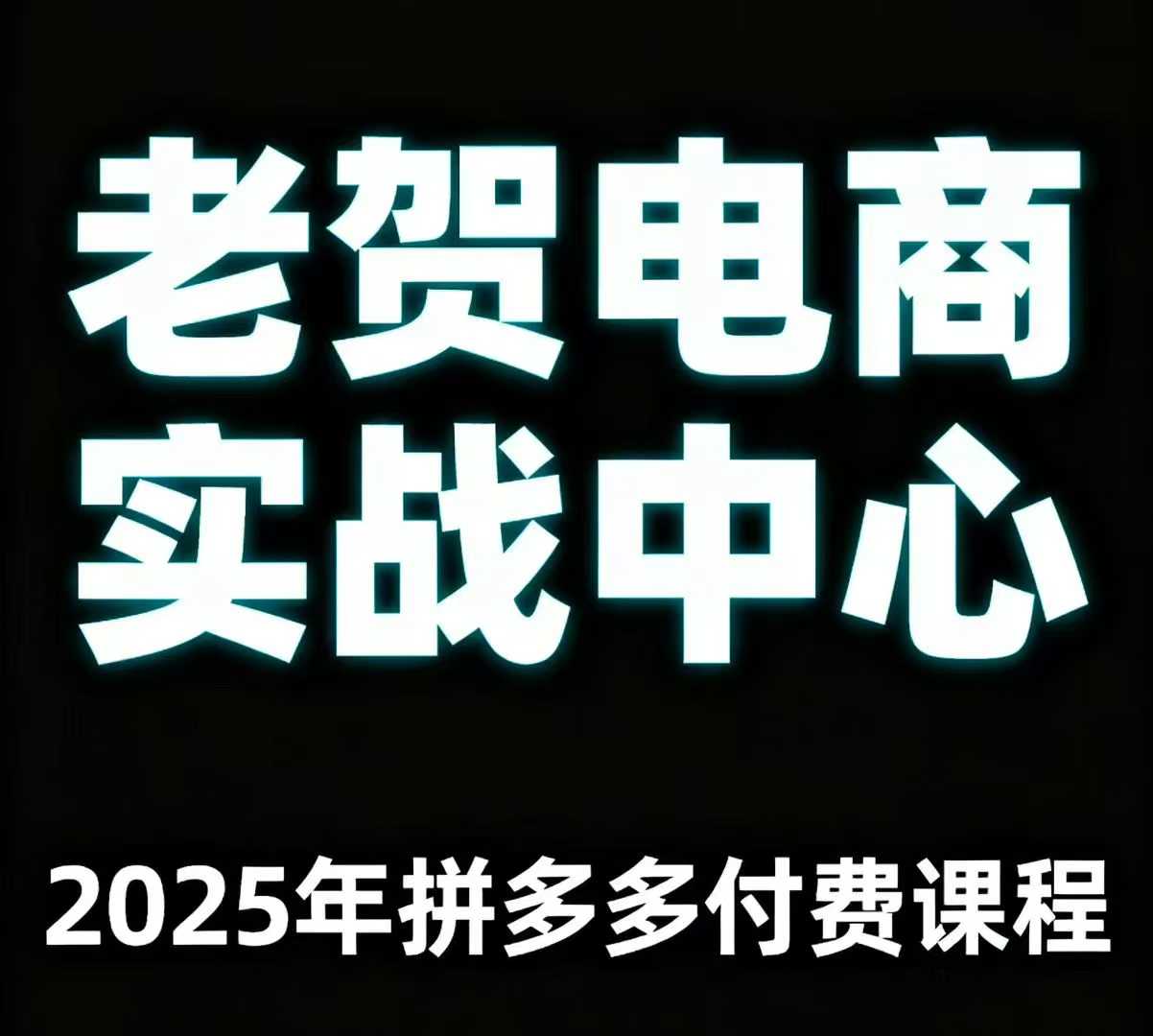 老贺电商2025年拼多多付费课程,用通俗易懂的方法告诉你多多怎么玩-优优云网创