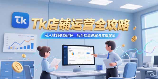 Tk店铺运营全攻略，从入驻到变现闭环，后台功能详解与实操演示-优优云网创