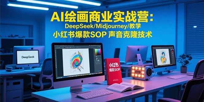 AI绘画商业实战营：DeepSeek/Midjourney/教学 小红书爆款SOP 声音克隆技术-优优云网创