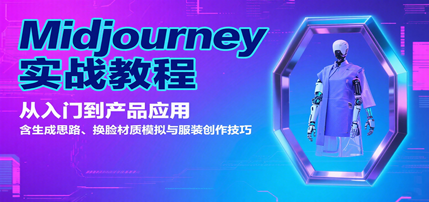 Midjourney实战教程：从入门到产品应用，含生成思路、换脸材质模拟与服装创作技巧-优优云网创